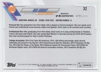 2021 Topps On-Demand Set #2: Athletes Unlimited Volleyball #32 Nia Grant Back